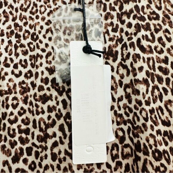 Olivaceous Tan and Black Sheath Dress with Bishop Sleeves Size Medium NWT - Picture 7 of 16